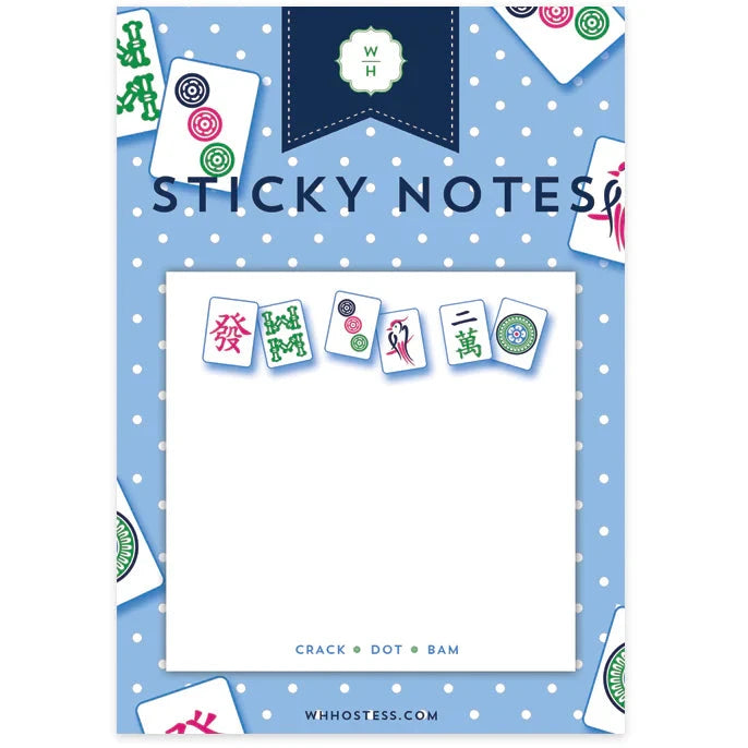 Mahjong Single Sticky Note Notebooks & Notepads WH Hostess 