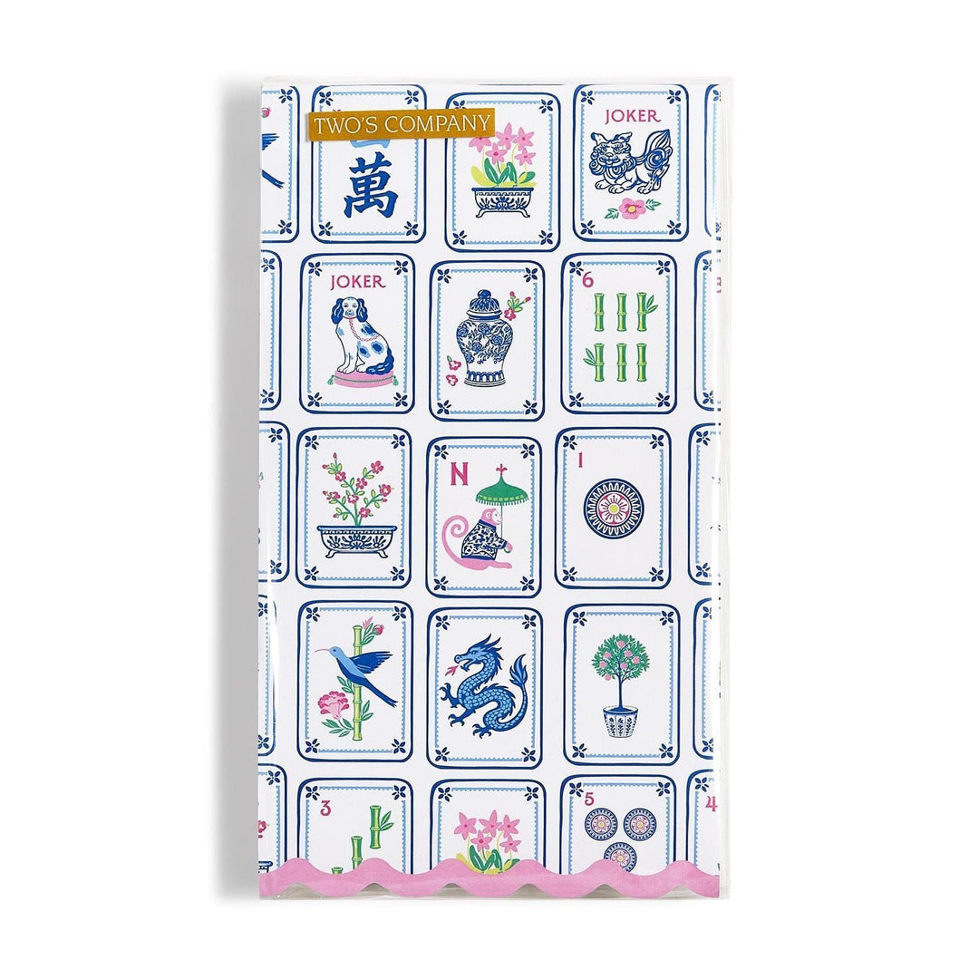 Mahjong Tiles Guest Towels - Pack of 20 Guest Towels Two's Company 