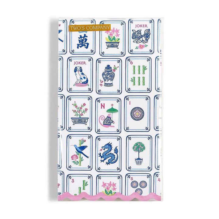 Mahjong Tiles Guest Towels - Pack of 20 Guest Towels Two's Company 