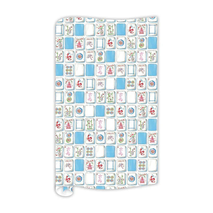 Mahjong Tiles Scattered Wrapping Paper Wrapping Paper Rosanne Beck 