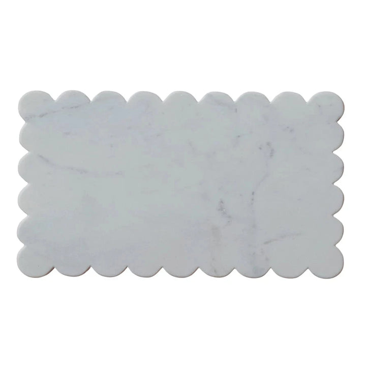 Marble Cheese/Cutting Board with Scalloped Edge Cheese Board Creative Co-Op 