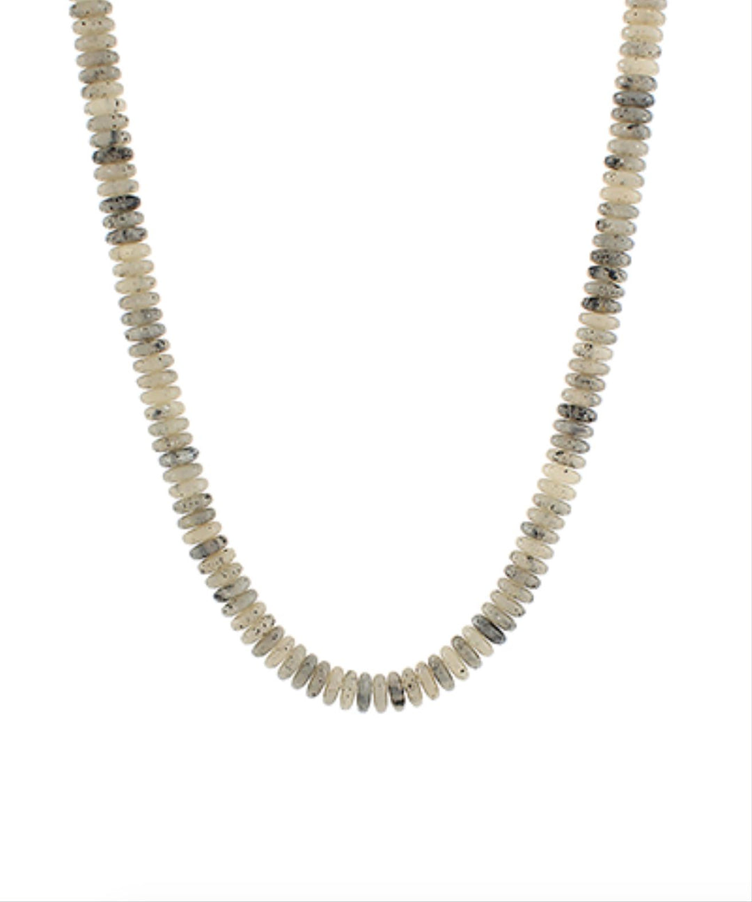 Marble Disk Bead Necklaces Womens Necklace Golden Stella Grey 