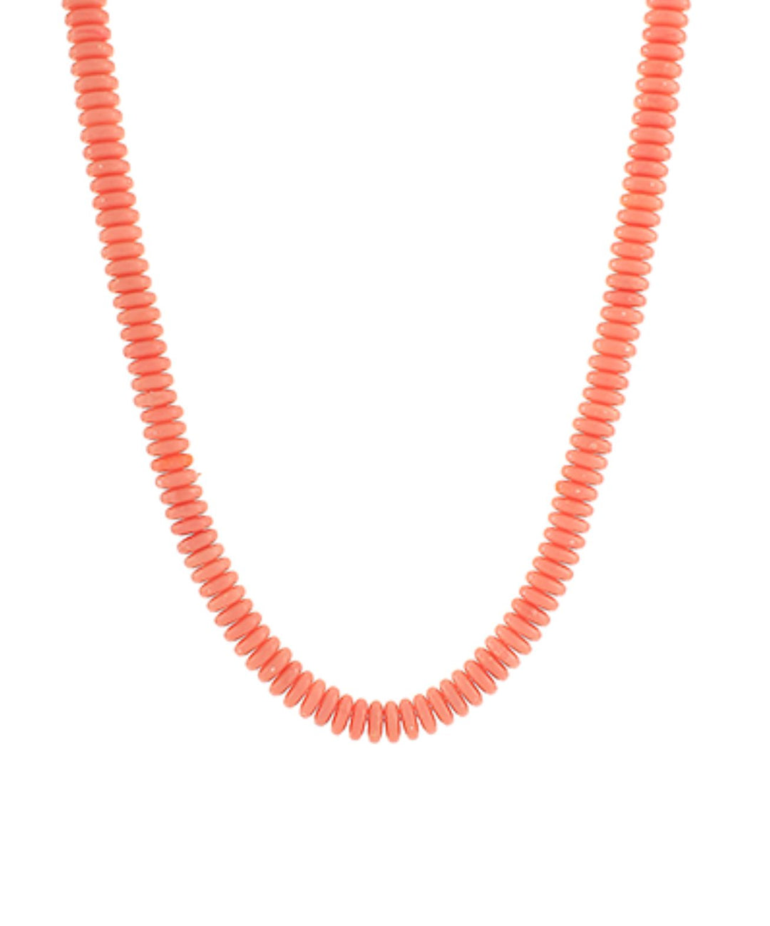 Marble Disk Bead Necklaces Womens Necklace Golden Stella Light Coral 