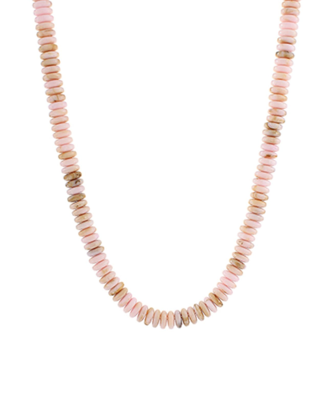 Marble Disk Bead Necklaces Womens Necklace Golden Stella Light Pink 