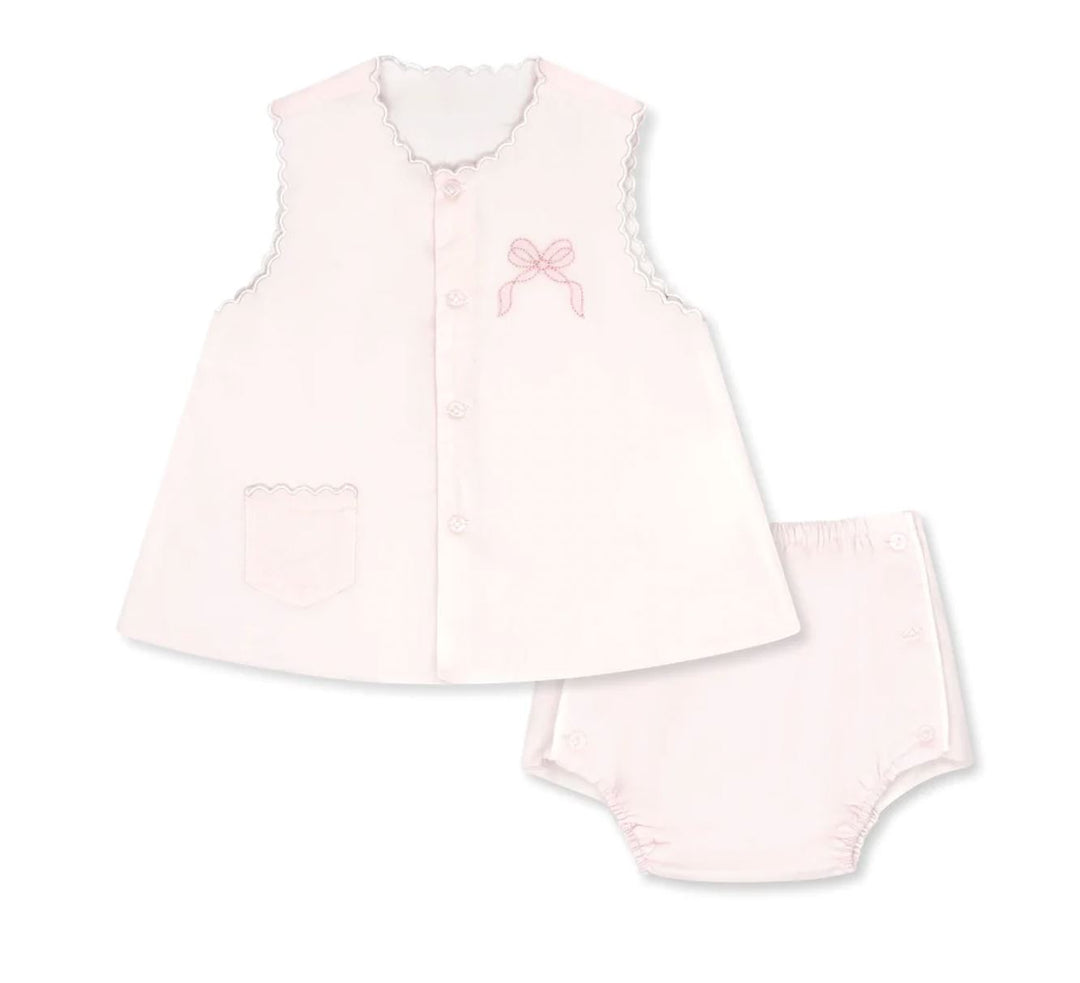 Maria Bloomer Set - Blessings Pink Bow Girl Bloomer Set Lullaby Set 