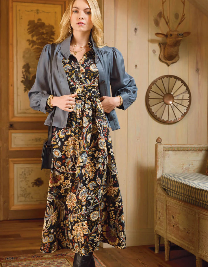 Marianne Shirt Dress - Guerard Estate Bird Womens Dress Spartina 