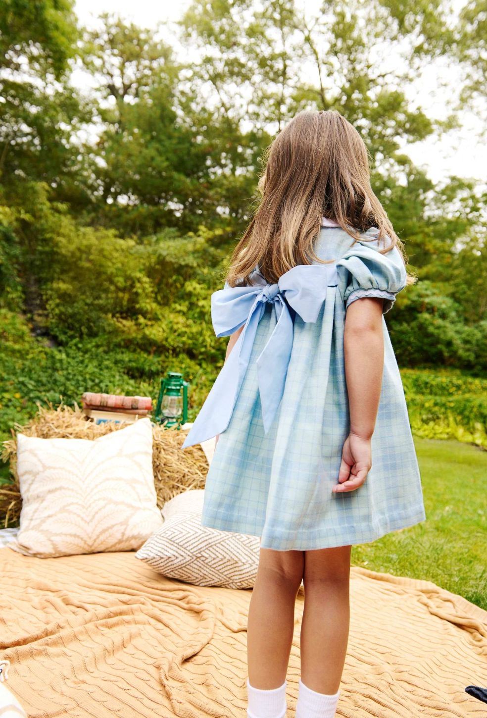 Mary Dal Dress - Audubon Park Plaid Girl Dress Beaufort Bonnet 