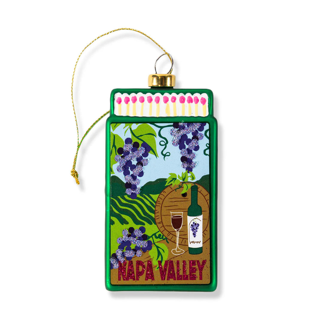 Matchbook Ornament Christmas Furbish Studio Napa Valley 