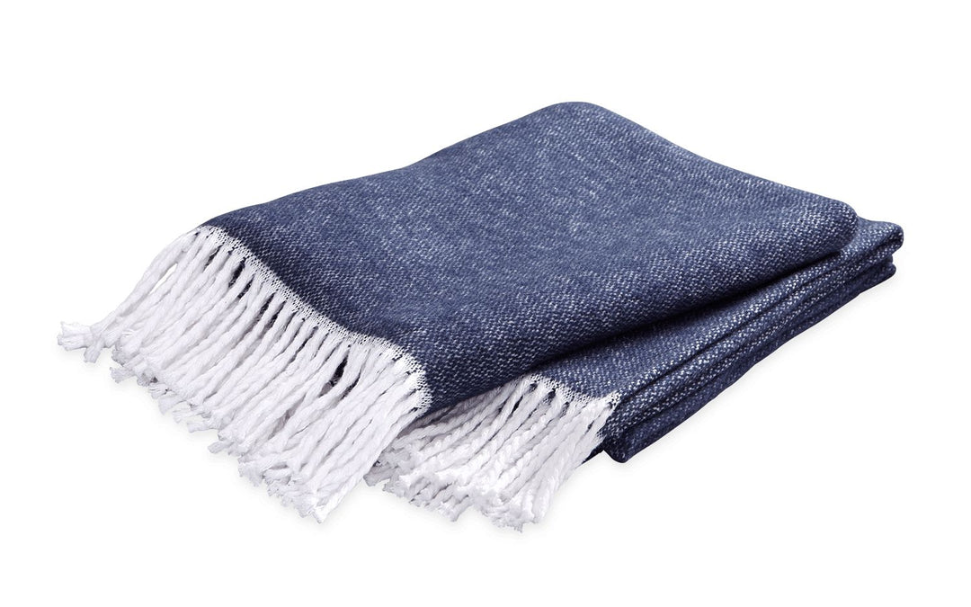 Matouk Pezzo Throw Blanket Throws Lands Down Under Navy 