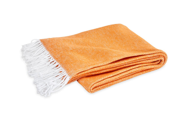 Matouk Pezzo Throw Blanket Throws Lands Down Under Tangerine 