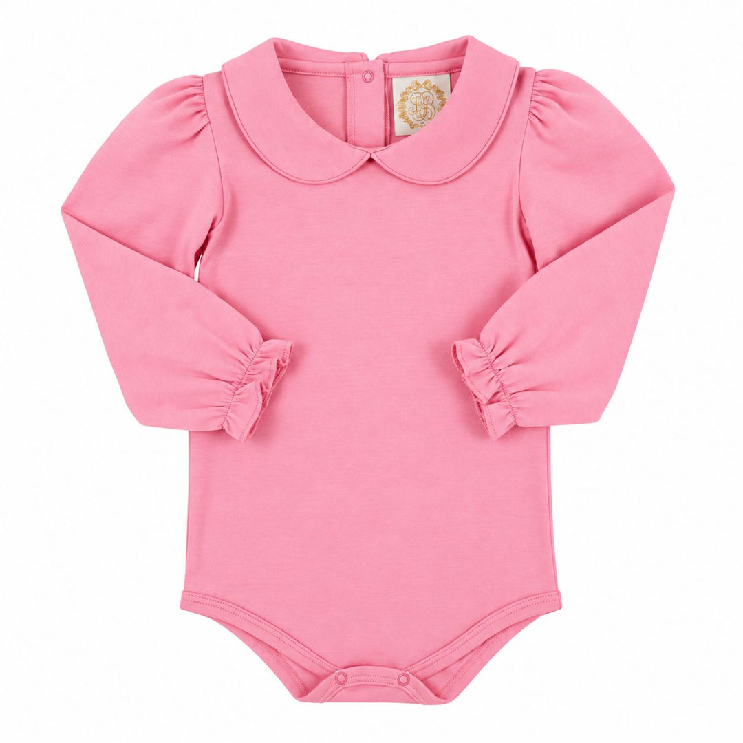 Maude's Peter Pan Collar L/S Onesie - Hamptons Hot Pink Girl Onesie Beaufort Bonnet 