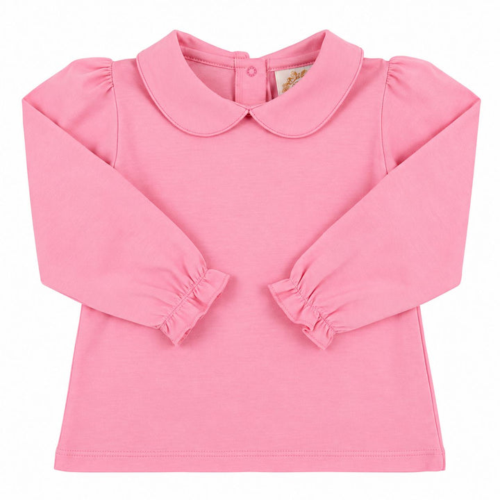 Maude's Peter Pan Collar L/S Shirt - Hamptons Hot Pink Girl Shirt Beaufort Bonnet 