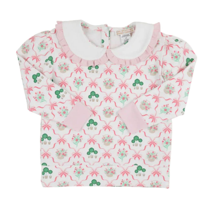 Maude's Ruffle Cassidy Comfy Crewneck - Boxwoods & Bows Girl Sweater Beaufort Bonnet 