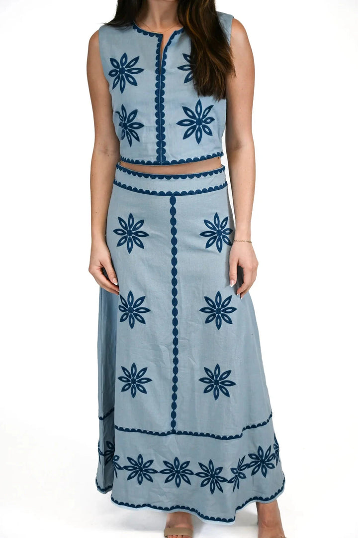 Maura Maxi Skirt - Arctic Star Womens Skirts Victoria Dunn 