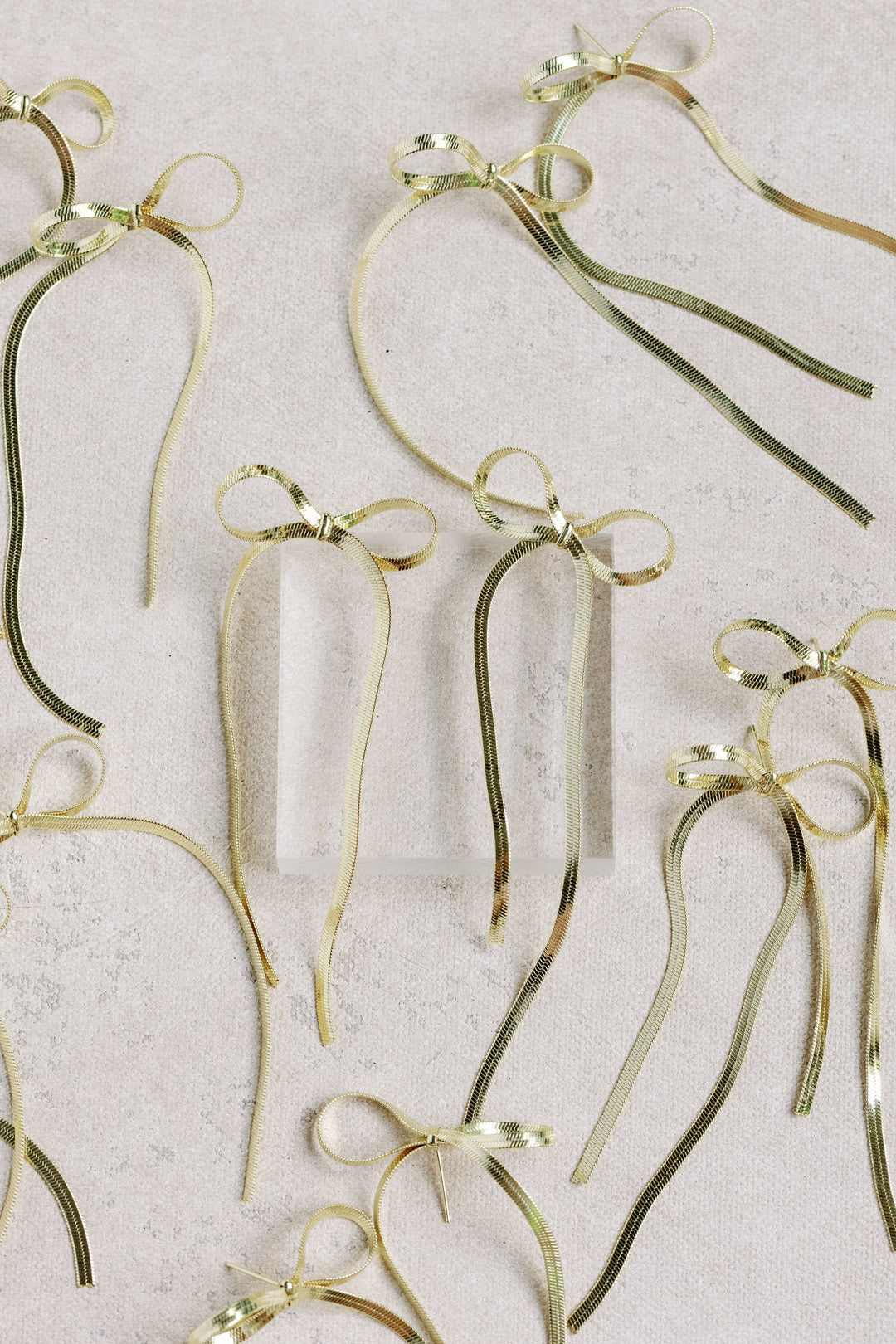 Maxi Gold Duster Bow Earrings Womens Earrings St Armands Designs of Sarasota 