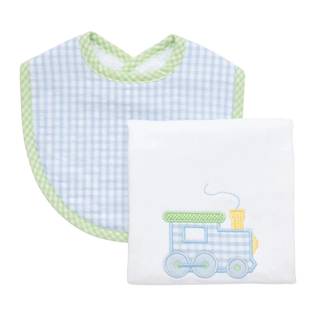 Med Bib and Burp Set Burp Cloths 3 Marthas Train 