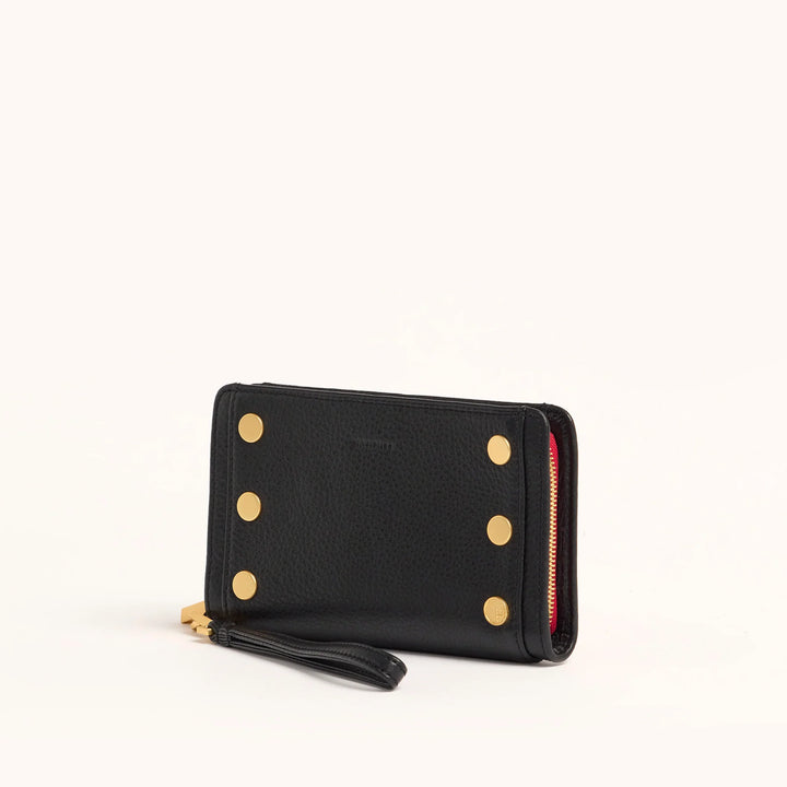 Bryant Leather Wallet - Black with Red