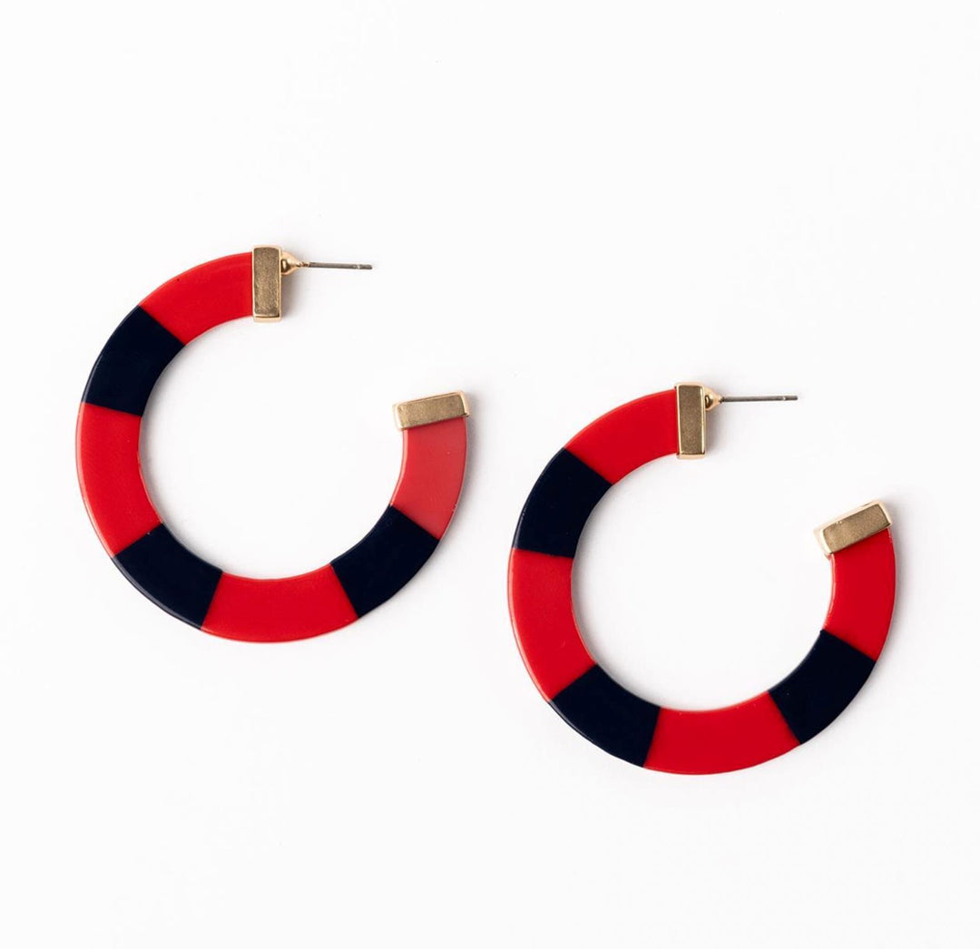Melody Earrings - Red & Black Womens Earrings Michelle McDowell 