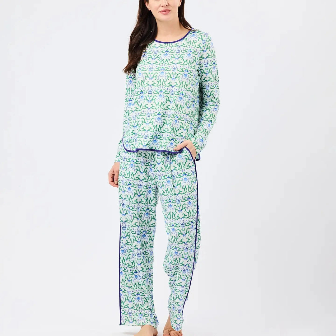 Melody Pajama Pant Set - Garland Tapestry Womens Pajamas Mary Square 