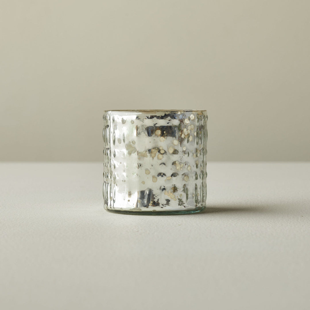 Mercury Glass Straight Candle Holder Candle Holders Tableau 
