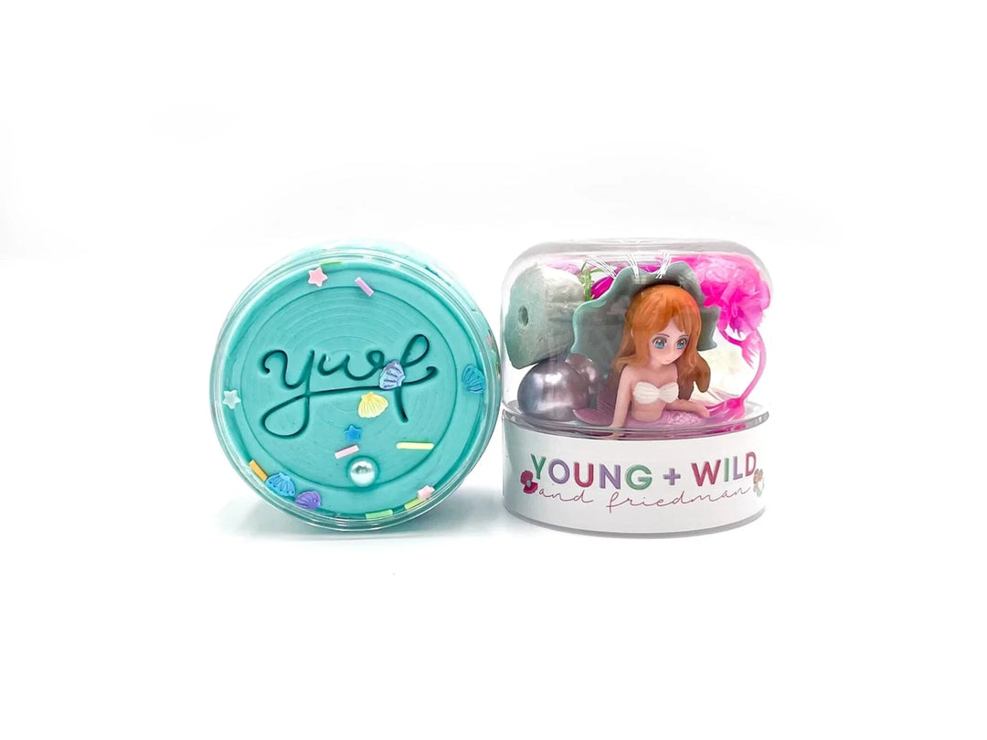 Mermaid Grab & Go Dough Jar Toy Craft Kits Young Wild and Freidman 