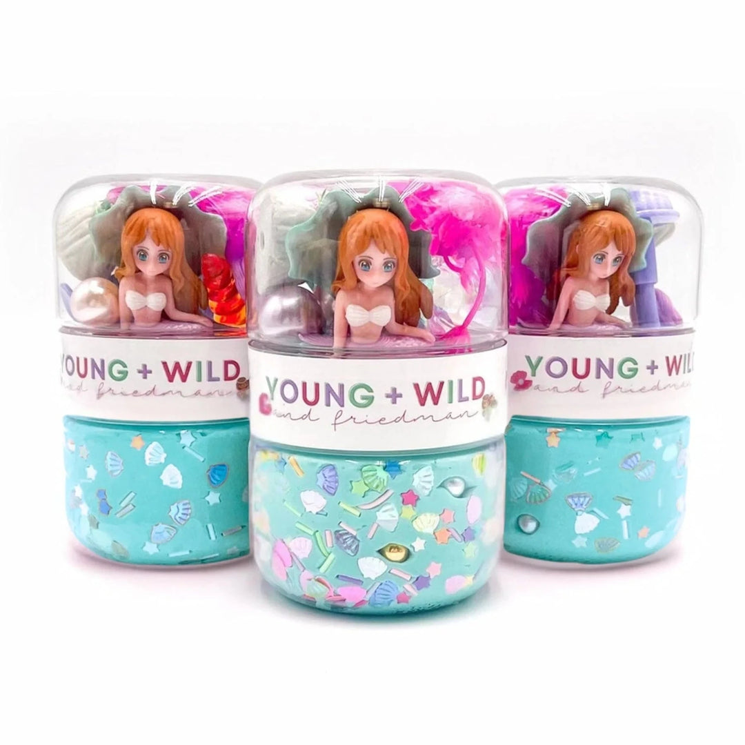 Mermaid Grab & Go Dough Jar Toy Craft Kits Young Wild and Freidman 