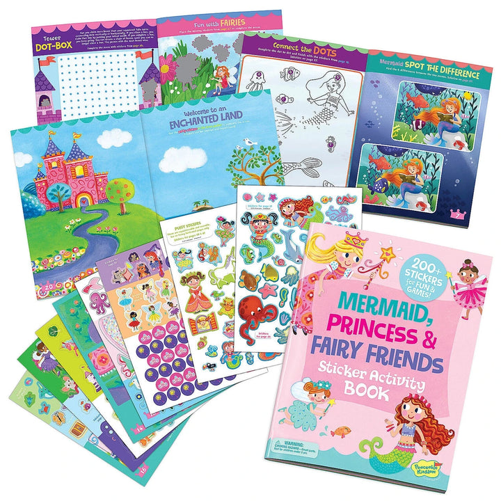 Mermaid, Princess & Fairy Friends Sticker Activity Book Book MindWare 