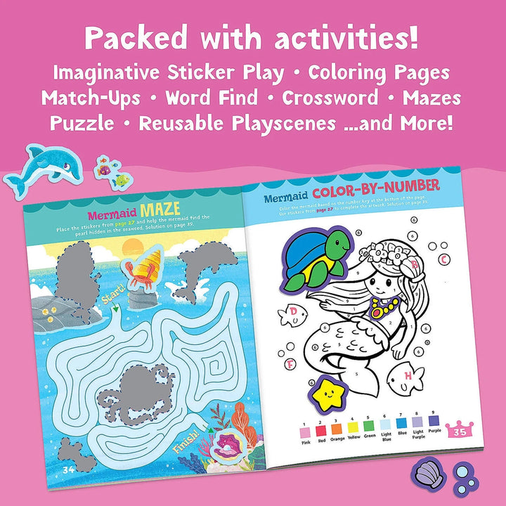 Mermaid, Princess & Fairy Friends Sticker Activity Book Book MindWare 