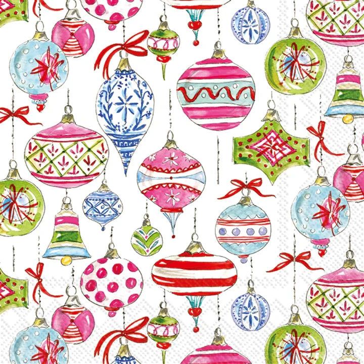Merry Vintage Ornaments Cocktail Napkins Cocktail Napkins Boston International 