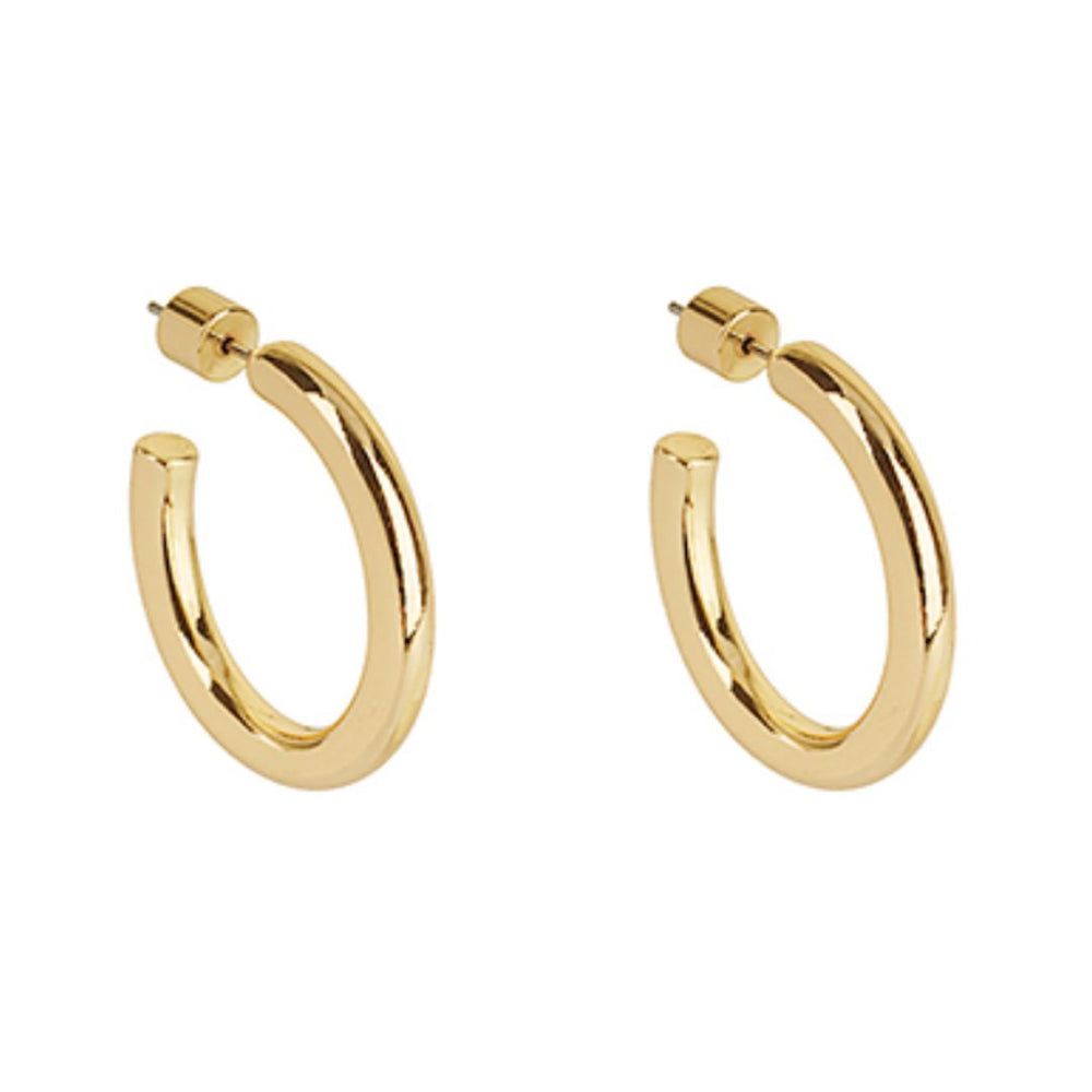 Metal Hoop Earrings 30mm Womens Earrings Golden Stella 
