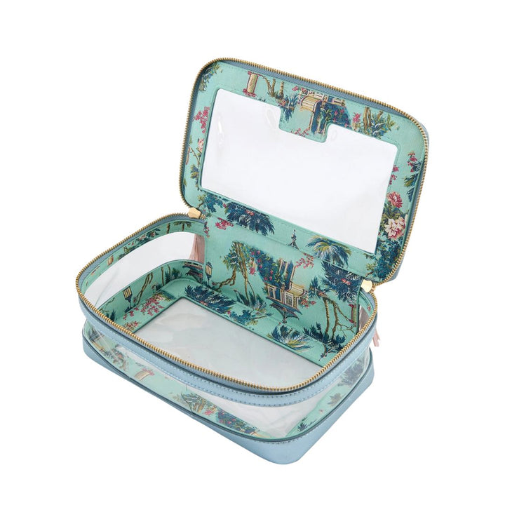 Metallic Light Blue Tile Storage Bag Game Oh My Mahjong 