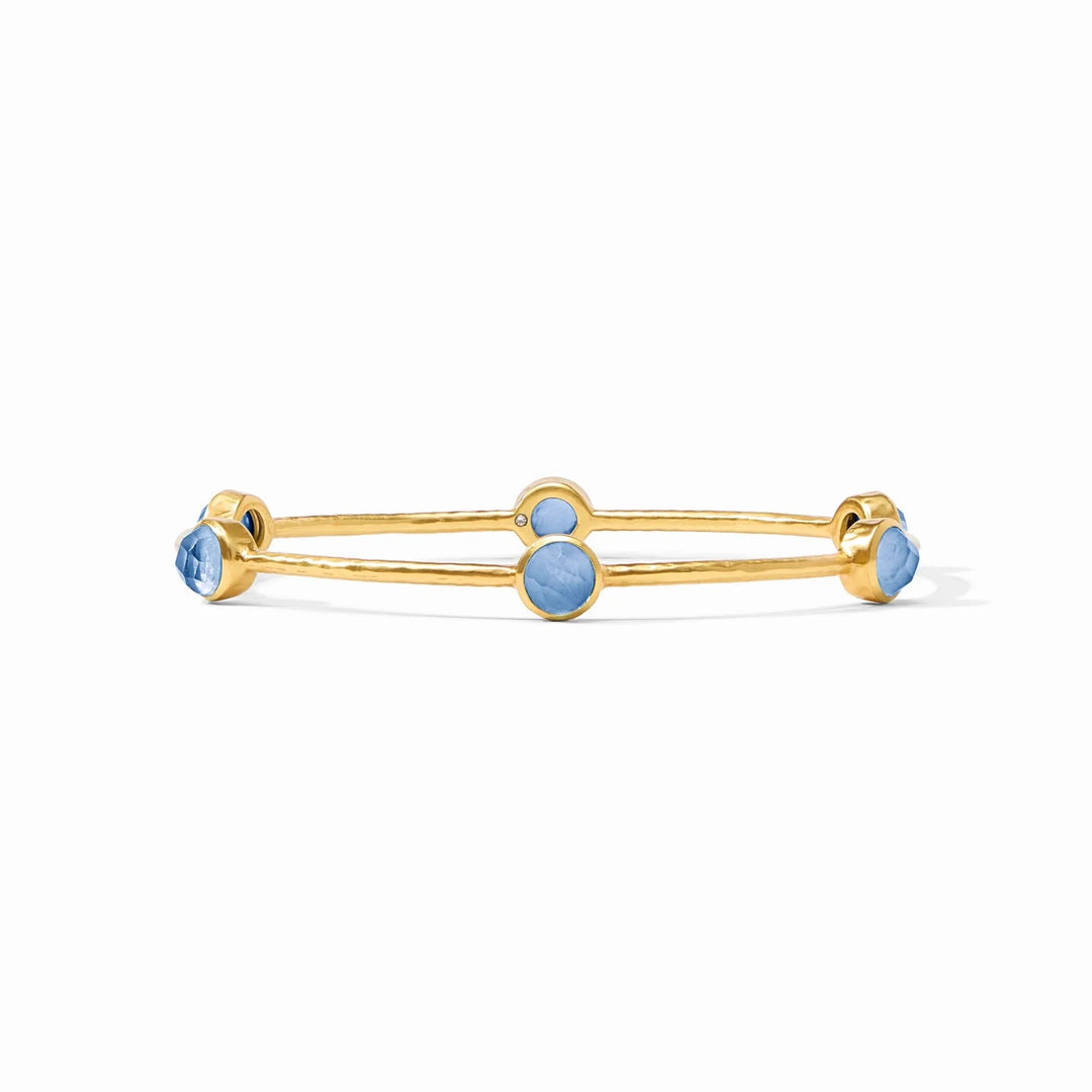 Milano Luxe Bangle - Iridescent Chalcedony Blue Womens Bracelet Julie Vos 