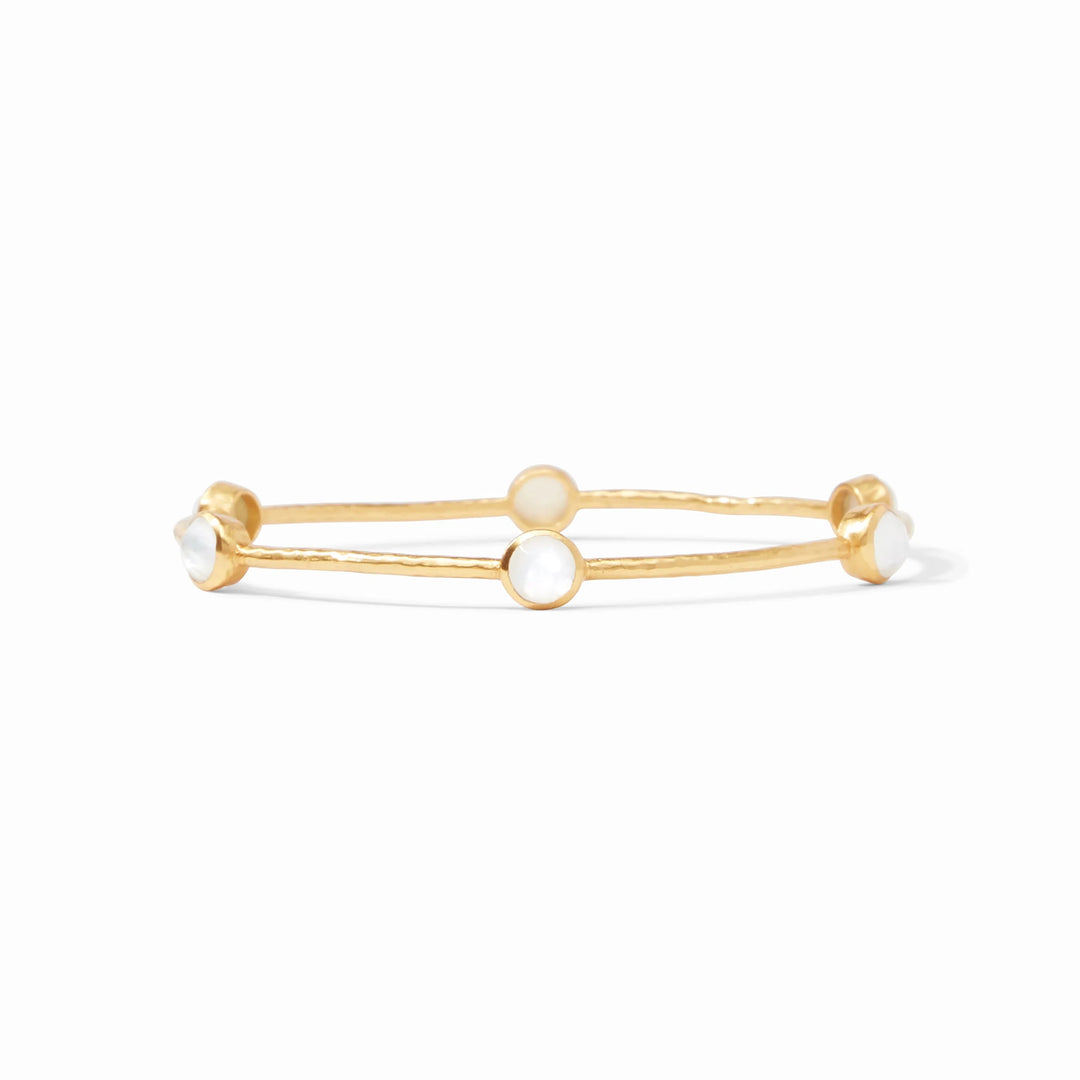 Milano Luxe Bangle - Iridescent Clear Crystal Womens Bracelet Julie Vos 
