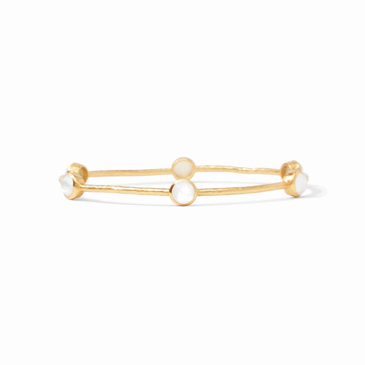 Milano Luxe Bangle - Iridescent Clear Crystal Womens Bracelet Julie Vos 