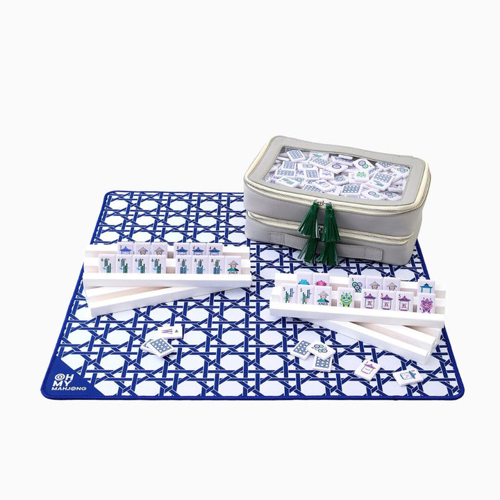Mini Cane Mat - Blue Game Oh My Mahjong 