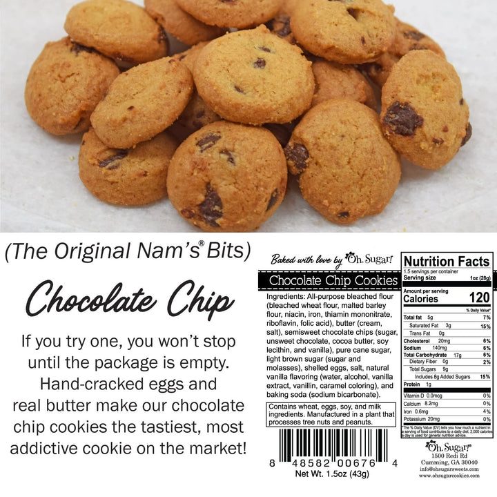 Mini Chocolate Chip Cookie Bags - Merry Christmas Food Oh Sugar 