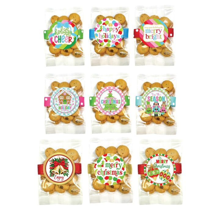 Mini Chocolate Chip Cookie Bags - Merry Christmas Food Oh Sugar 