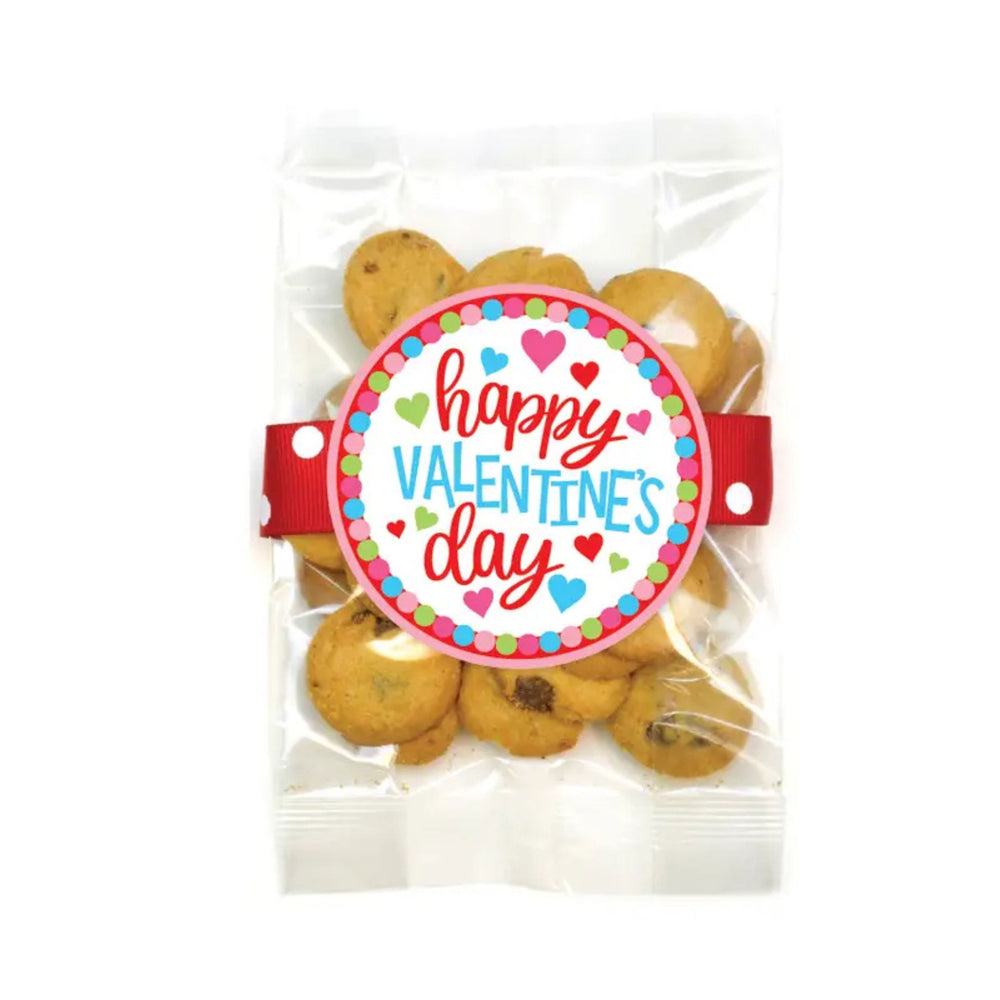Mini Chocolate Chip Valentines Cookie Bags - 2oz Food Oh Sugar Happy Valentine's Day 