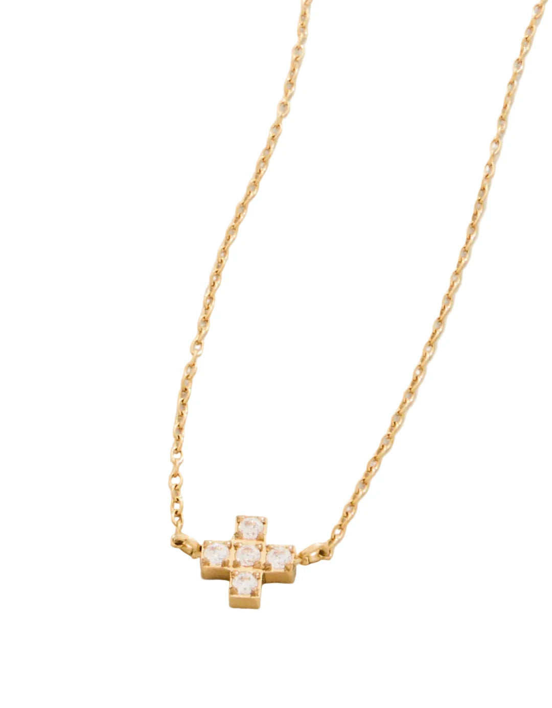 Mini Cross Necklace - Crystal Womens Necklace Spartina 
