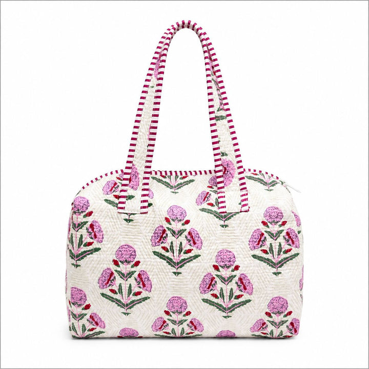 Mini Handled Toiletry Bag Cosmetic/Accessories Bags Queens Designs Peony Block Print 