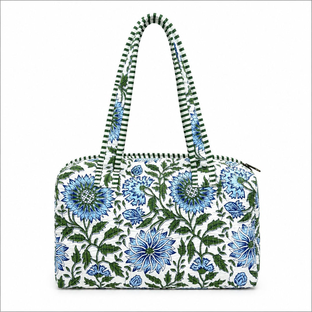 Mini Handled Toiletry Bag Cosmetic/Accessories Bags Queens Designs Seaside Wildflower 