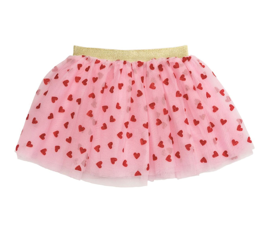 Mini Heart Sequin Tutu Girl Skirt MudPie 