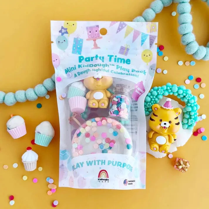 Mini Kiddough Play Pack - Party Time Toy Craft Kits Earth Grown KidDoughs 