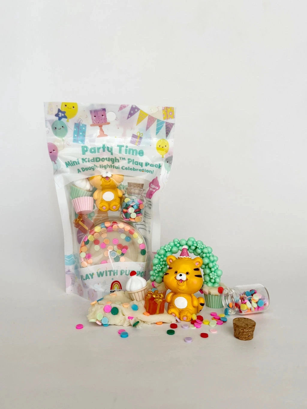 Mini Kiddough Play Pack - Party Time Toy Craft Kits Earth Grown KidDoughs 