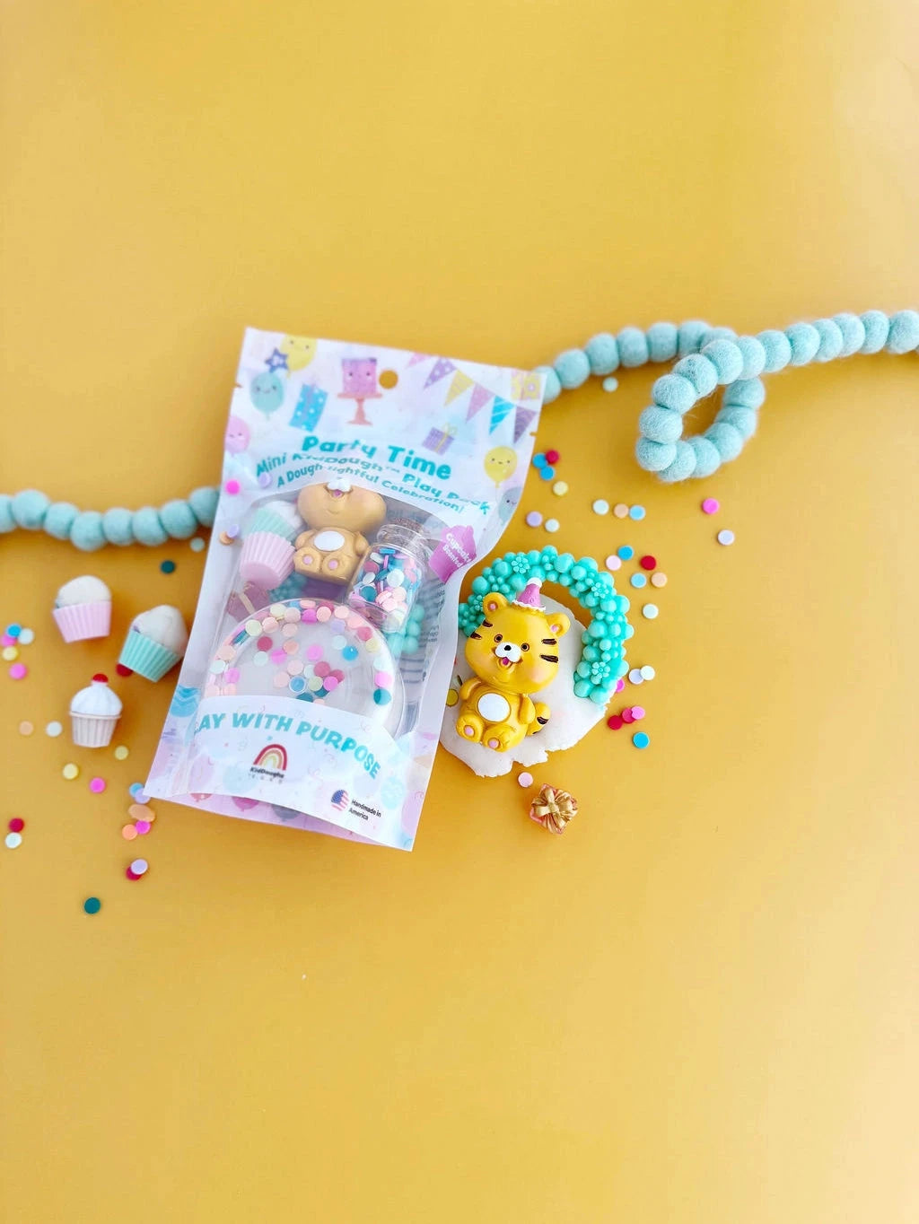 Mini Kiddough Play Pack - Party Time Toy Craft Kits Earth Grown KidDoughs 