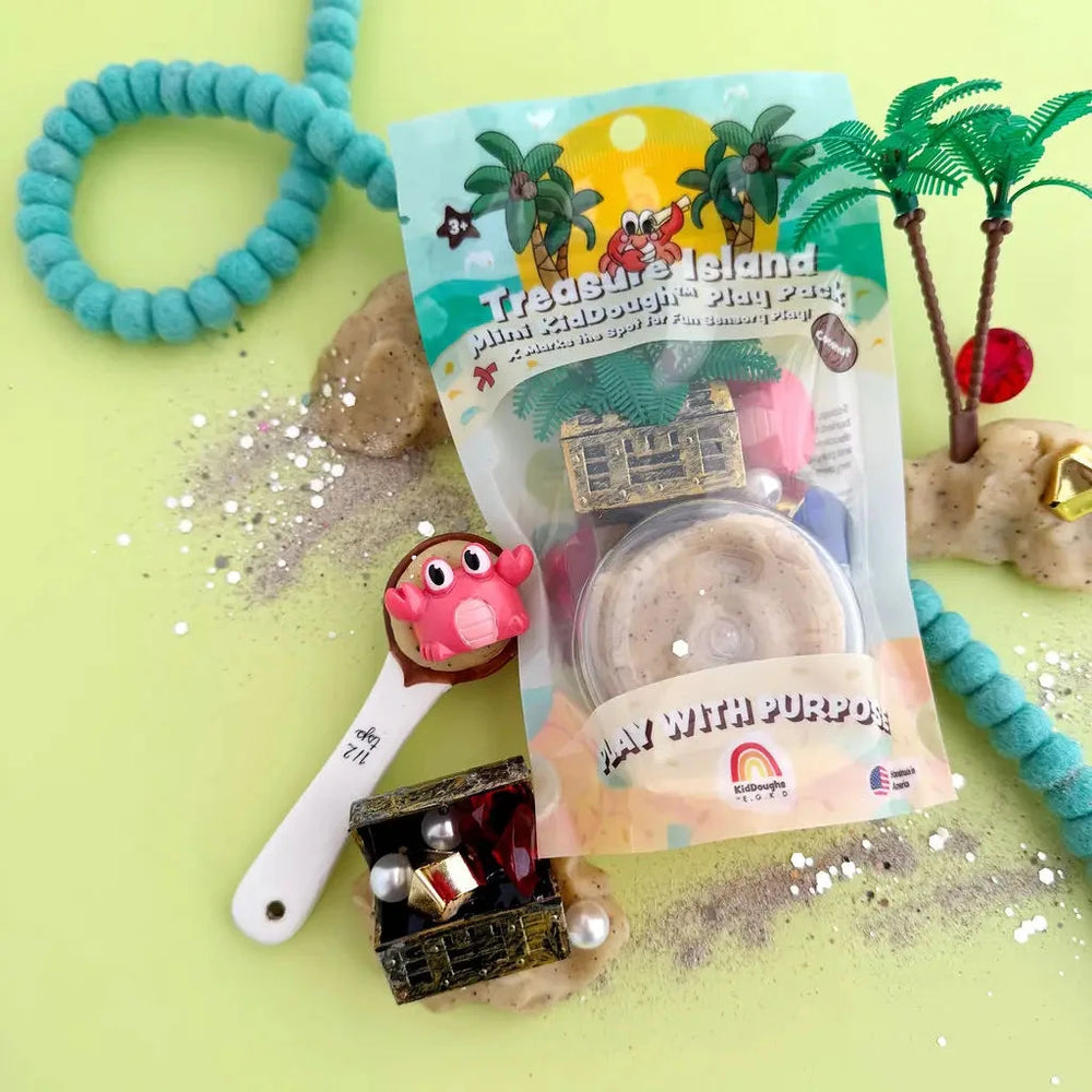Mini Kiddough Play Pack - Treasure Island Toy Craft Kits Earth Grown KidDoughs 