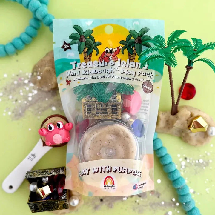 Mini Kiddough Play Pack - Treasure Island Toy Craft Kits Earth Grown KidDoughs 