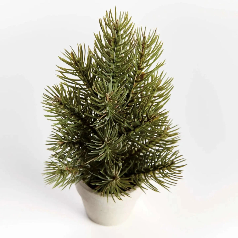 Mini Pine Tree Potted Drop-in 9" Faux Florals Napa 