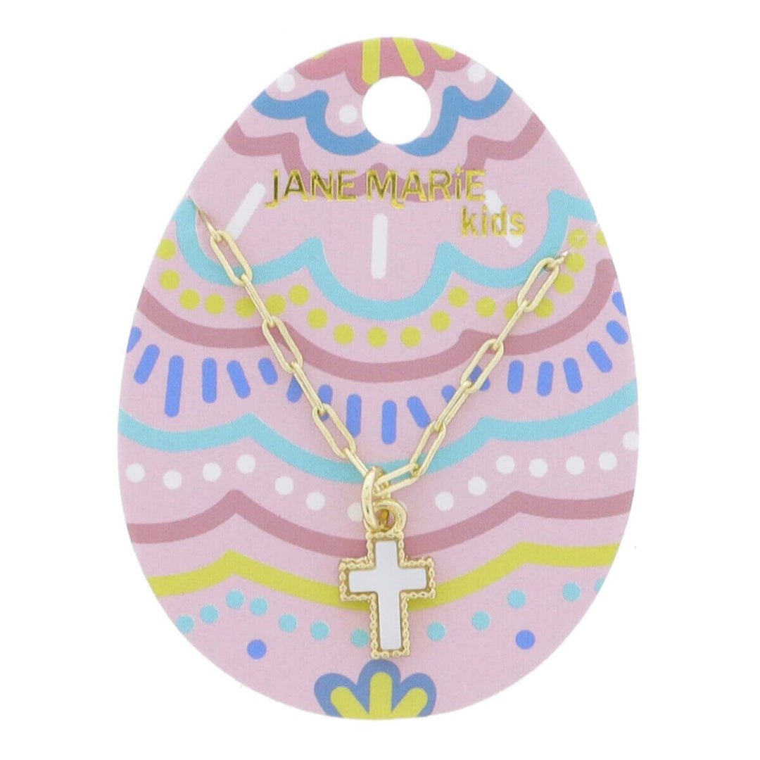 Mini Shell Inlay Cross Necklace Girl Necklace Jane Marie 