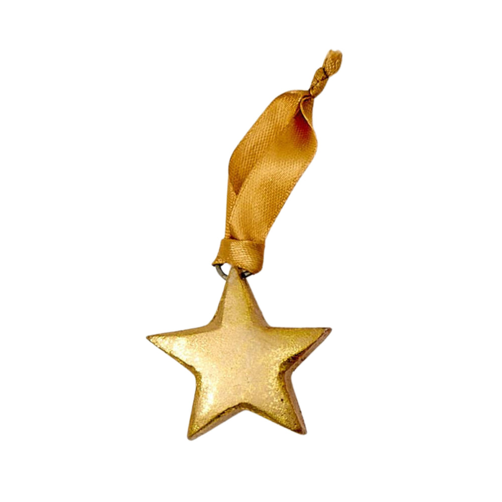 Mini Star Ornament Christmas Ornament Two's Company Gold 